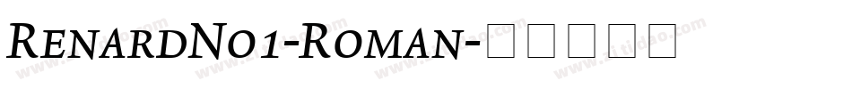 RenardNo1-Roman字体转换