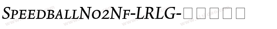 SpeedballNo2Nf-LRLG字体转换