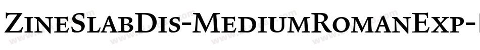 ZineSlabDis-MediumRomanExp字体转换