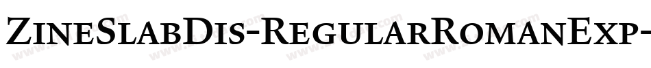 ZineSlabDis-RegularRomanExp字体转换