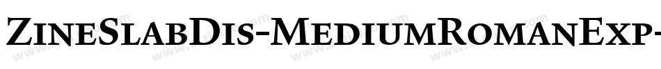 ZineSlabDis-MediumRomanExp字体转换