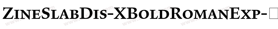ZineSlabDis-XBoldRomanExp字体转换