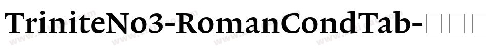 TriniteNo3-RomanCondTab字体转换
