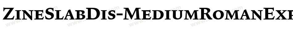 ZineSlabDis-MediumRomanExp字体转换
