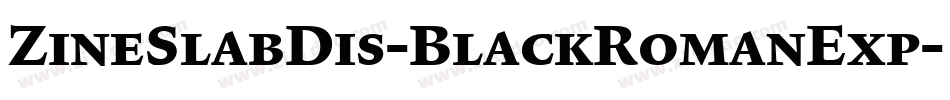 ZineSlabDis-BlackRomanExp字体转换