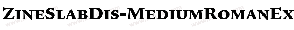 ZineSlabDis-MediumRomanExp字体转换
