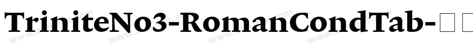 TriniteNo3-RomanCondTab字体转换