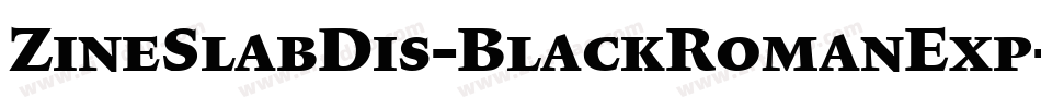 ZineSlabDis-BlackRomanExp字体转换