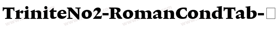 TriniteNo2-RomanCondTab字体转换