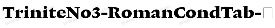 TriniteNo3-RomanCondTab字体转换