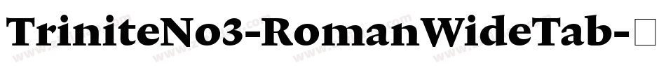 TriniteNo3-RomanWideTab字体转换