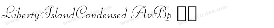 LibertyIslandCondensed-AvBp字体转换