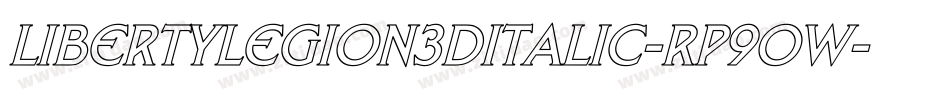 LibertyLegion3DItalic-Rp9OW字体转换