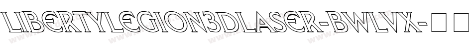 LibertyLegion3DLaser-BWLvx字体转换