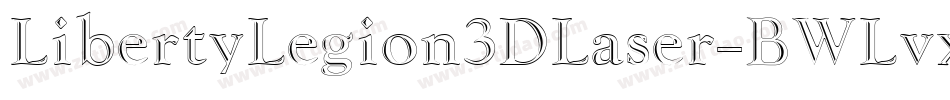 LibertyLegion3DLaser-BWLvx字体转换