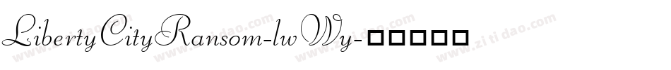 LibertyCityRansom-lwWy字体转换