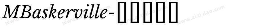 MBaskerville字体转换