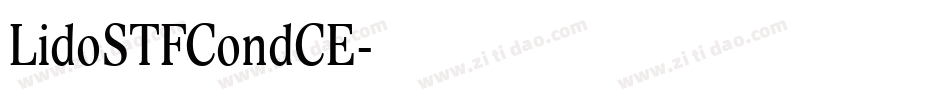 LidoSTFCondCE字体转换