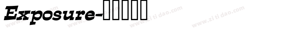 Exposure字体转换