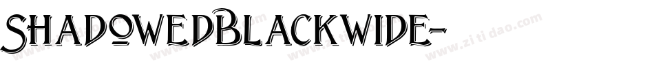 ShadowedBlackwide字体转换