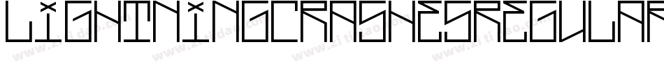 LightningCrashesRegular-jEZRO字体转换