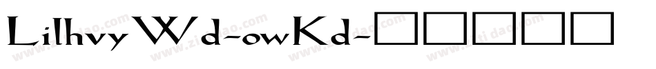 LilhvyWd-owKd字体转换