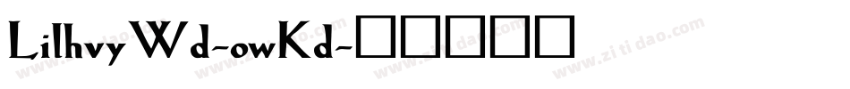 LilhvyWd-owKd字体转换