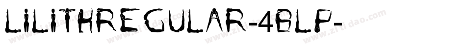 LilithRegular-4Blp字体转换