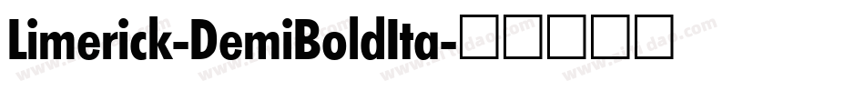 Limerick-DemiBoldIta字体转换