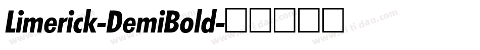 Limerick-DemiBold字体转换