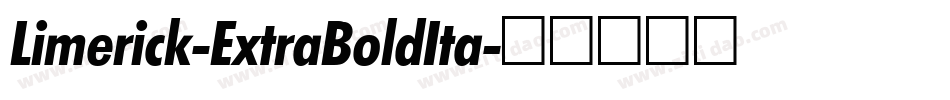 Limerick-ExtraBoldIta字体转换