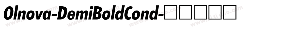 Olnova-DemiBoldCond字体转换
