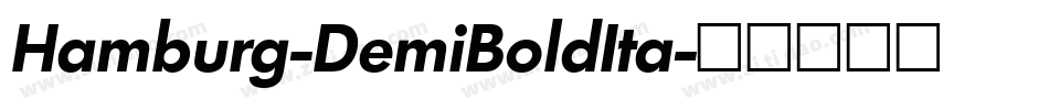 Hamburg-DemiBoldIta字体转换