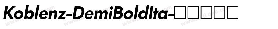 Koblenz-DemiBoldIta字体转换