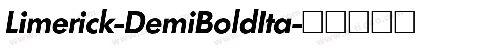 Limerick-DemiBoldIta字体转换