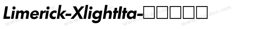 Limerick-XlightIta字体转换