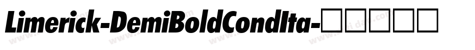 Limerick-DemiBoldCondIta字体转换