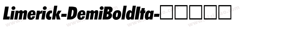 Limerick-DemiBoldIta字体转换
