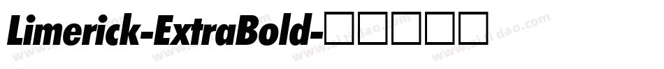 Limerick-ExtraBold字体转换