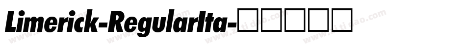 Limerick-RegularIta字体转换