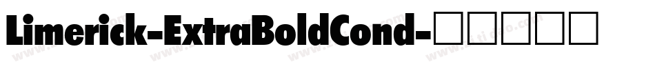 Limerick-ExtraBoldCond字体转换