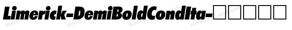 Limerick-DemiBoldCondIta字体转换