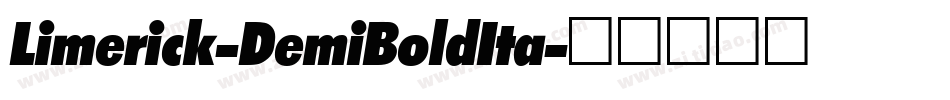Limerick-DemiBoldIta字体转换