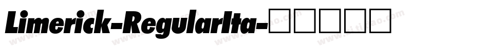 Limerick-RegularIta字体转换