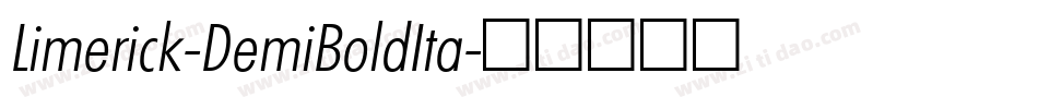 Limerick-DemiBoldIta字体转换