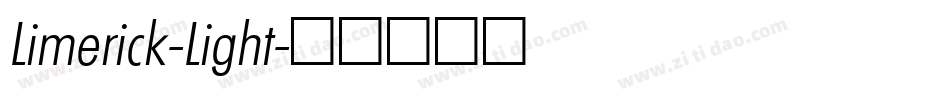 Limerick-Light字体转换