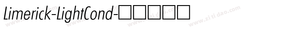 Limerick-LightCond字体转换