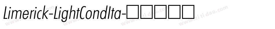 Limerick-LightCondIta字体转换