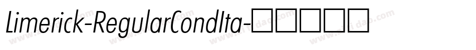 Limerick-RegularCondIta字体转换