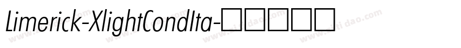 Limerick-XlightCondIta字体转换